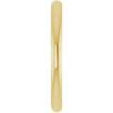 14K Yellow Gold 2 mm Comfort-Fit Half Round Band Size 6.5