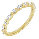Marq/Rd Alternating Dia Band 0.27ctw 14KYG