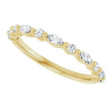 Marq/Rd Alternating Dia Band 0.27ctw 14KYG
